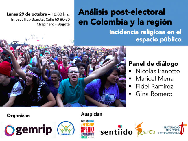 Panel en Bogotá sobre incidencia religiosa en contextos post – electorales